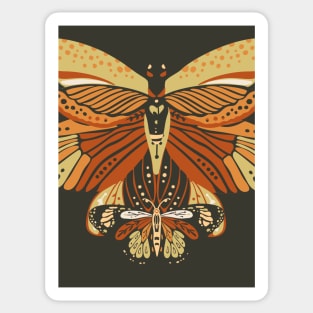 Boho artwork of butterfly Sticker